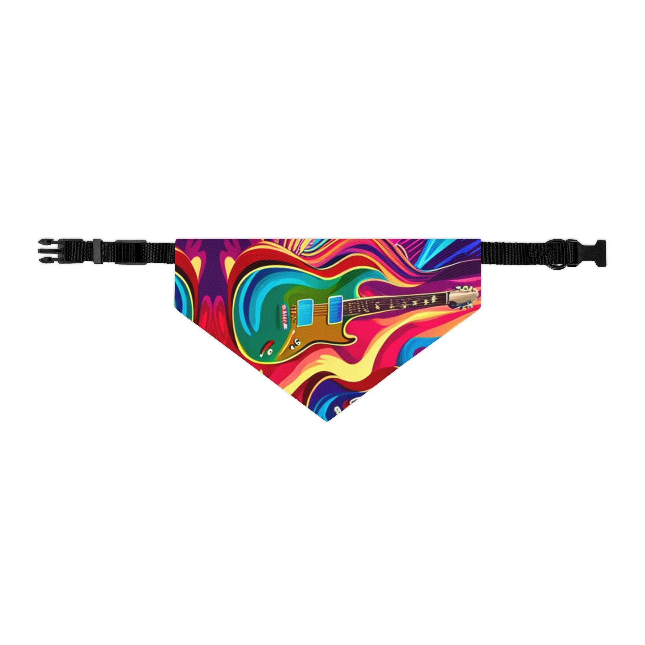 Psychedelic Electric Guitar Pet Bandana Collar