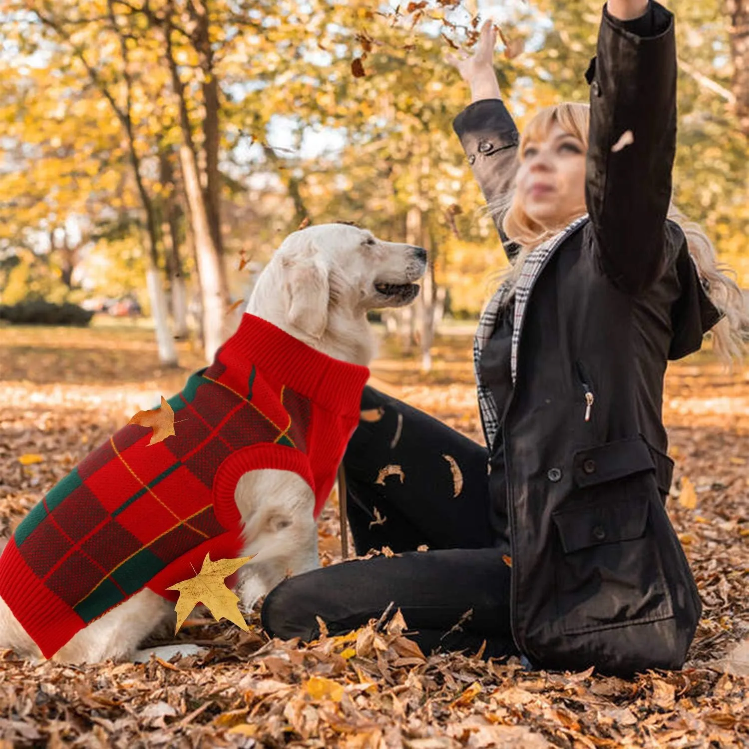 QBLEEV Dog Sweater for Small Dogs, Dog Christmas Sweater Vest Knitwear Puppy Sweaters Warm Winter Pet Sweaters Fall Dog Sweaters Pullover Dog Sweatshirt Holiday Dog Sweaters for Dogs Girls Boys XS
