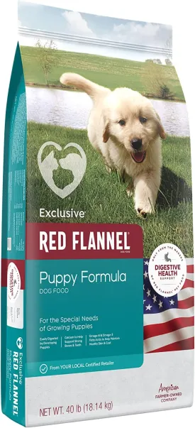 Red Flannel | Puppy Formula Dry Puppy Food | 40 Pound (40 LB) Bag