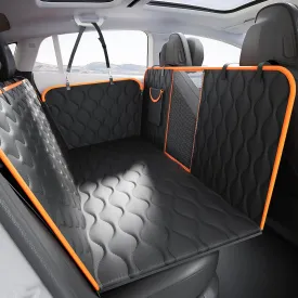 Scratchproof Dog Car Seat Cover For Back Seat, Waterproof Back Seat Pet Cover For Dogs With Mesh Window,Storage Pocket,Side Flap,Collapsible Nonslip Dog Seat Cover Universal Size Fit for Car/Truck/SUV
