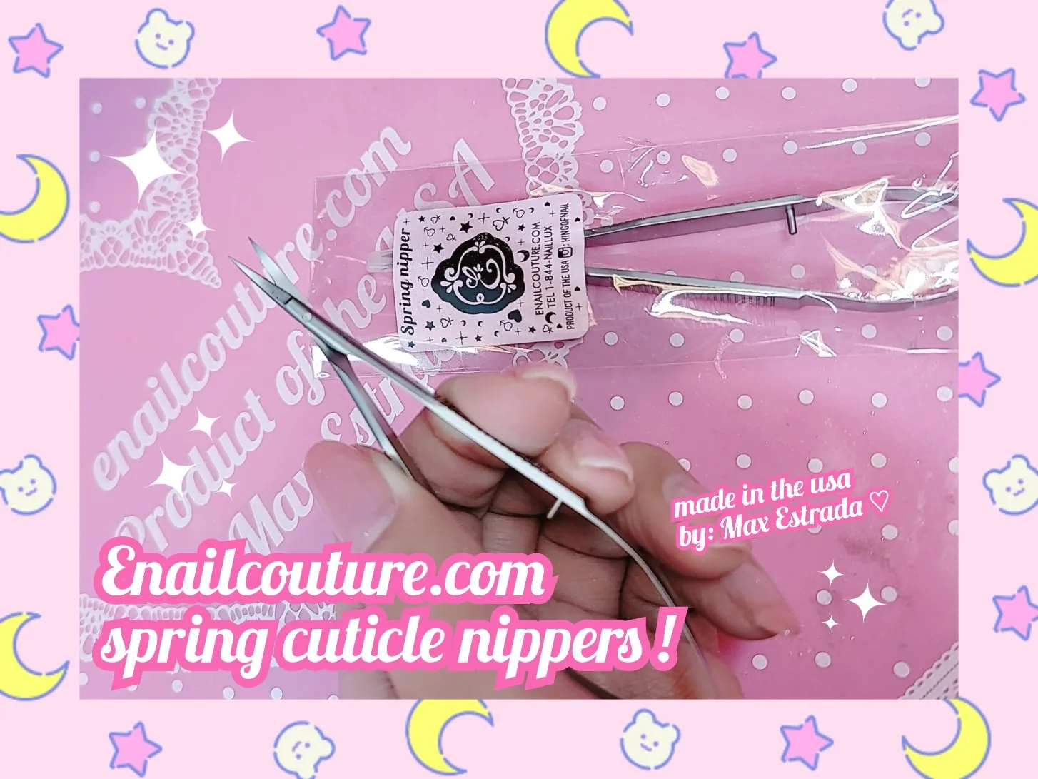 Spring Cuticle Nippers (Cuticle Scissors, Nail Scissors, Stainless Steel Curved Manicure Scissors, Cuticle Scissors Extra Fine Curved Cosmetic Scissors for Nail, Dry Skin, Eyebrow, Eyelash)