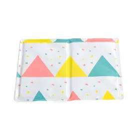Tricolor Triangle Pattern Cooling' Dog & Cat Mat