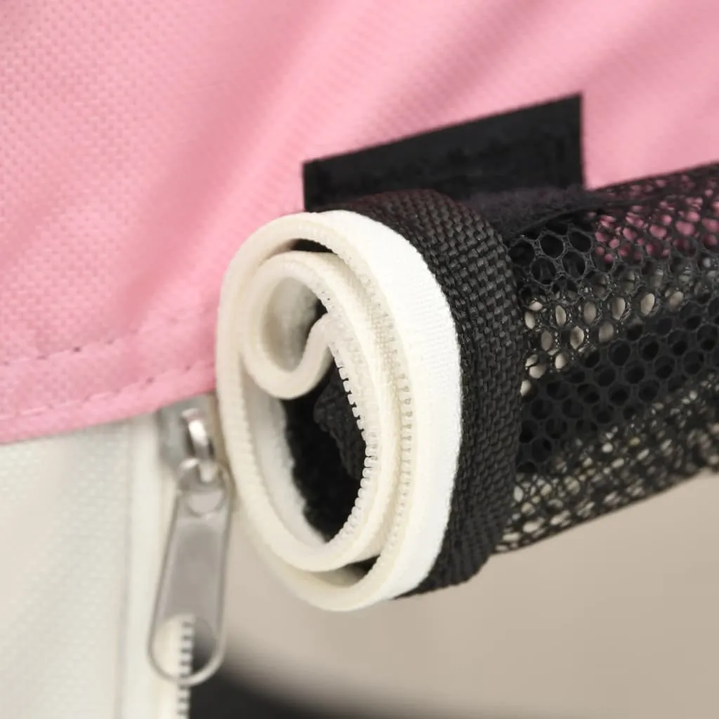 vidaXL Foldable Dog Playpen with Carrying Bag Pink 125x125x61 cm