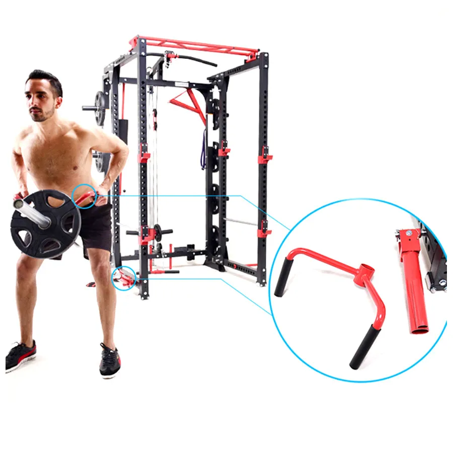 Warrior Freestanding Folding Cable Pulley Power Rack Cage