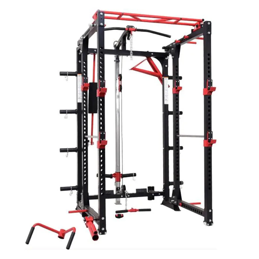 Warrior Freestanding Folding Cable Pulley Power Rack Cage