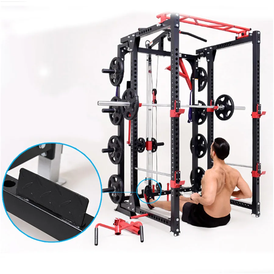Warrior Freestanding Folding Cable Pulley Power Rack Cage