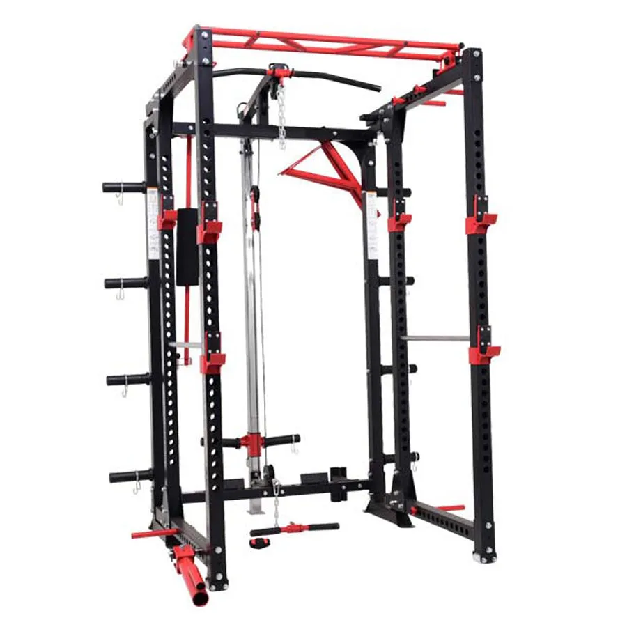 Warrior Freestanding Folding Cable Pulley Power Rack Cage
