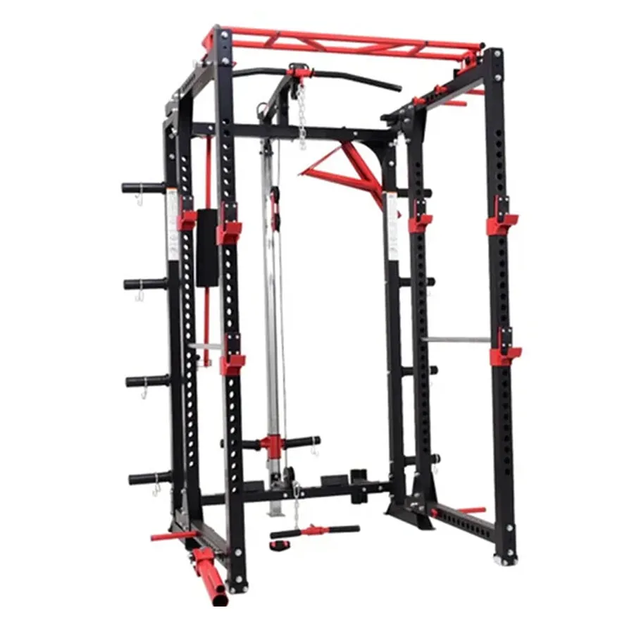 Warrior Freestanding Folding Cable Pulley Power Rack Cage