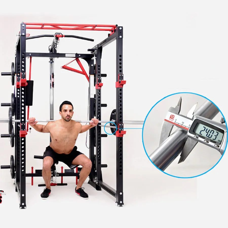 Warrior Freestanding Folding Cable Pulley Power Rack Cage