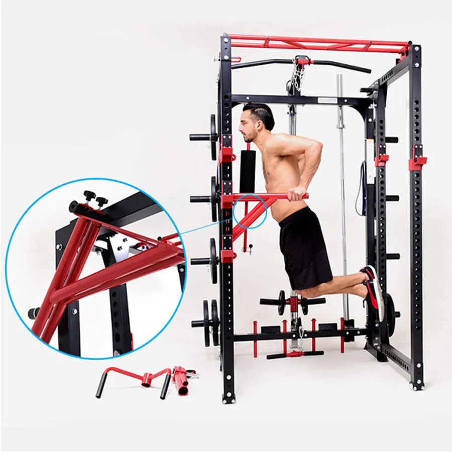 Warrior Freestanding Folding Cable Pulley Power Rack Cage