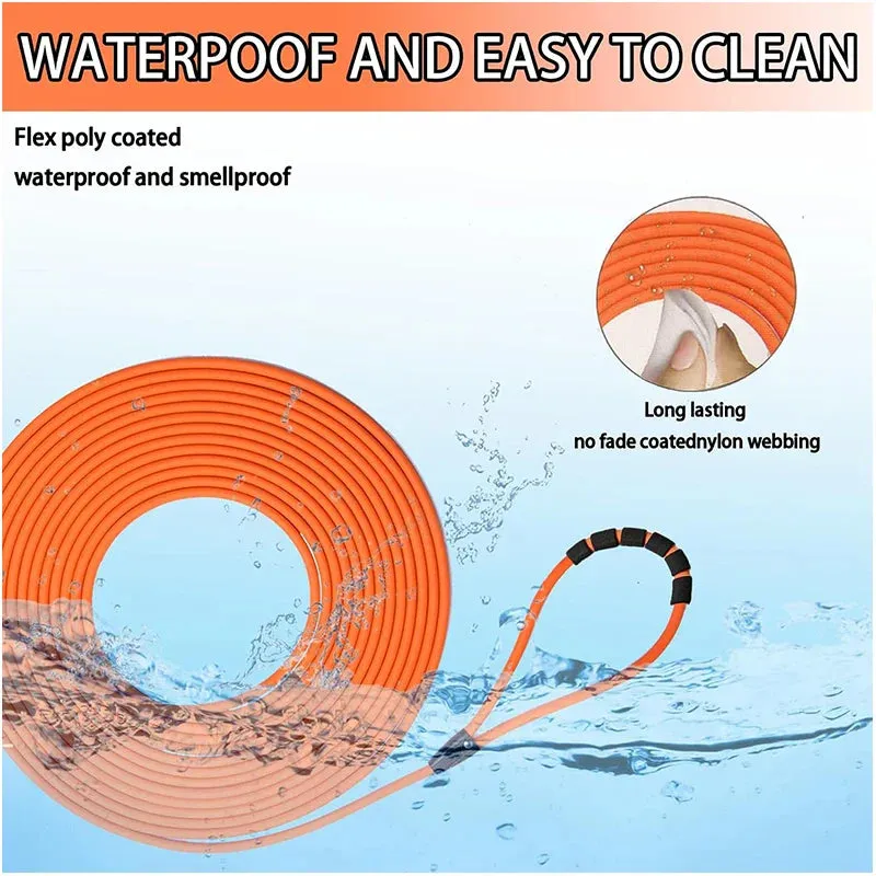 Waterproof PVC Dog Leash for Training and Outdoor Activities - Available in Multiple Lengths and Colors