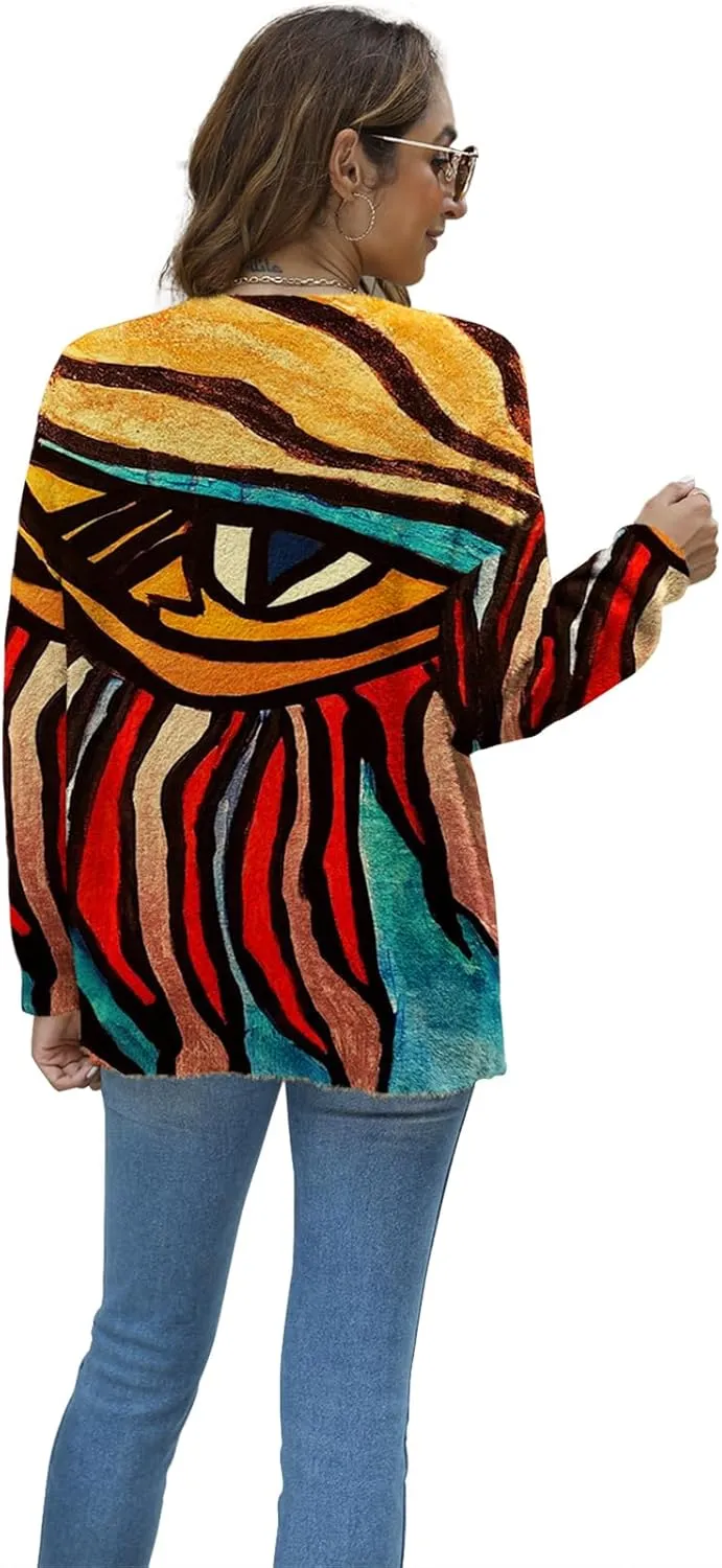 Women Christmas Sweater Graphic Oversized Long Sleeve Boho Printed Loose Fit Casual Knit Pullover Sweaters Top